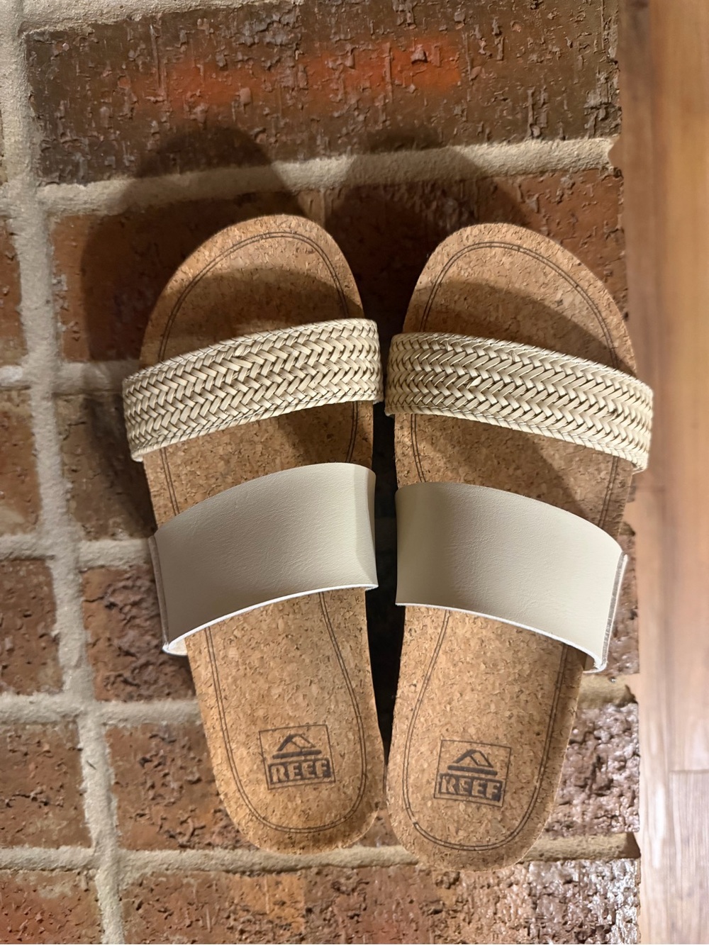 Reef Vintage White Double-Strap Slide Sandal - Picture 7 of 10